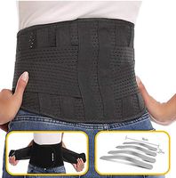 Abahub Breathable Lumbar Support Belt for Men & Women, Helps Lower Back Pain Relief with Slipped Discs or Degenerative Disc Disease, Black XL