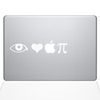 The Decal Guru I Love Apple Pie MacBook Decal Vinyl Sticker - 11" MacBook Air - White (1094-MAC-11A-W)