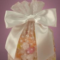 White Satin Bow With Wire Tie, 1-1/2" X 4-1/2"