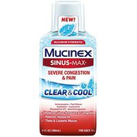 Mucinex Sinus-Max Clear & Cool Adult Liquid - Severe Congestion Relief 6 Oz. (Pack of 7)