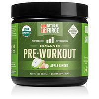Organic Pre Workout – Apple Ginger *Best Preworkout Powder for Energy and Focus* Creatine Free Natural Supplement to Burn Fat and Build Muscle. Gluten Free, Non-GMO by Natural Force, 3.31 Ounce