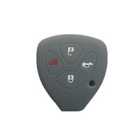 Gray Silicone Key Jacket Key Case 4 Buttons Remote Fob Skin Silicone Cover Key Case Holder Bag for TOYOTA Camry Avalon Matrix Corolla TOYOTA Land Cruiser