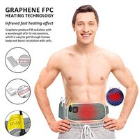 Liiva Portable Waist Heating Pad Belt 3 Heat Settings Graphene Electric Heat Pad Washable Therapy Wrap for Back Pain Abdominal Stomach Cramps Arthritic Pain Relief Adjustable Flexible Straps (Gray)