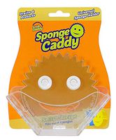 Scrub Daddy Sponge Caddy - Universal Self Draining Sponge Holder with Convenient Storage, Dual Non-Slip Suction Cups, Easy to Clean, Smart Storage, Keeps Counters Clean, Dishwasher Safe - 1ct