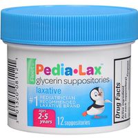 Pedia-Lax Liquid Glycerin Suppositories Laxative | Kid's Constipation Relief in Minutes | 12 Suppositories per Jar |12 Count(Pack of 24)