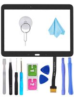 Black Touch Screen Digitizer for Samsung Galaxy Tab 4 10.1" - Glass Replacement for SM-T530 T531 T535 (Not Include LCD) with Tools + Pre-Installed Adhesive