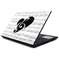 Skinit Decal Laptop Skin for Inspiron 15 3000 Series - Originally Designed BW Musical Notes Design
