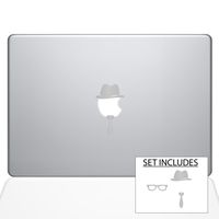 The Decal Guru White Collar MacBook Decal Vinyl Sticker - 11" MacBook Air - Silver (0215-MAC-11A-S)