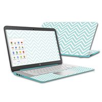 Mightyskins Skin Compatible with Hp Chromebook 14 (2015) Case Wrap Cover Sticker Skins Aqua Chevron