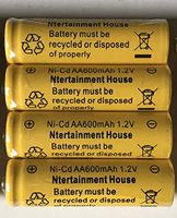 4 Piece Set AA NiCd 600mAh 1.2V Rechargeable Battery Personal Healthcare / Health Care