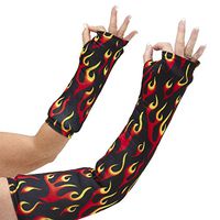 CastCoverz! Designer Arm Cast Cover - Flames on Black - Medium Short: 11" Length X 9" Circumference - Removable and Washable - Made in USA
