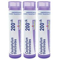 Boiron Caulophyllum thalictroides 200ck, 80 pellets, homeopathic Medicine for Menstrual Cramps, 3 Count