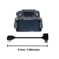 3.66 inch Data Cable for DJI Mavic Pro Air Remote Control Nylon Braided Cable Connector Fits for I-Phone for DJI Mavic Pro Air Drone RC (Cable for iPhone)