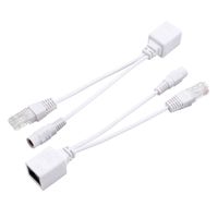 uxcell 2pcs POE Injector Power Over Ethernet Injector Adapter White with 5.5x2.1mm DC Connector