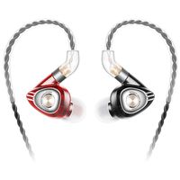 SIMGOT EM1 Hi-Res in-Ear Monitor Headphones, IEM Earphones with Detachable Cable, Dynamic Driver, Noise-Isolating Musician Headset, Design HiFi Earbuds for Smartphones and Audio Players (Red/Black)