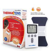 CHOICEMMED Heated TENS Unit - Rechargable Heated Portable Muscle Stimulator Machine - EMS Electrotherapy Muscle Stimulator - 1 Warming Electrode Pad - Approved Electronic Pulse Stimulator