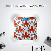 Bluetooth Kitchen Scales Digital Weight Cartoon Cute Animated Child Fun Octopus Home Scale Body Fat Composition Monitor Analyzer with Smartphone App for Body Management-396 Lbs