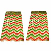 (2) Packages Spritz Red & Green Chevron Pegged Tissue Paper, 8 Sheets