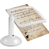 Handsfree 3X Reading Full-page Magnifier 2LED Magnifying Loupe Glasses Desk Table Desktop Lamp Magnifier - Optical Instruments Desktop Magnifier- 1 x Hand Punching Beading Tool Set