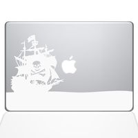 The Decal Guru Pirate Bay MacBook Decal Vinyl Sticker - 13" MacBook Pro (2015 & Older) - White (1153-MAC-13P-W)