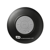 SHOWERDOORDIRECT.COM WWBS-BK Waterproof Bluetooth Shower Speaker with Suction Cup, Black
