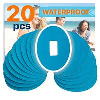 FixiC Patches for G4 G5 - Waterproof Adhesive - Oval - Pre Cut - Best Fixation for G4 G5 - Pack of 20 (Blue)