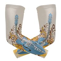 LEVEIS Guitar Instrument Music Arm Sleeves UV Protection for Men Women Sunblock Protective Gloves Running Golf Cycling Driving Long Arm Cover 1 Pair