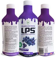 Nutritional Designs Sugar-Free Liquid Collagen & Whey Protein Supplement - Non-GMO Drink - Promotes Healthy Skin & Hair for Men & Women (Grape, Standard Care)