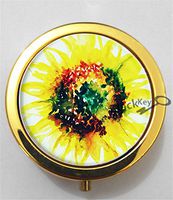 BlackKey Sunflower 3-Compartment Decorative Pocket Gift Box Case Organizer for Pill, Color 2 -2308