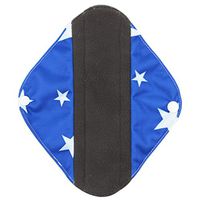 TONSEE Reusable Sanitary Pads for Women, Washable Menstrual Pad (M: 25.5 * 18cm, Blue)