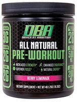 DBA Performance All Natural Pre Workout | Enhanced Strength, Focus, Hydration, & Energy. Vegan Friendly, No Artificial Ingredients, Non-GMO (25 Servings) (Berry Lemonade)