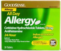 All Day Allergy Relief Cetirizine, All Day Allergy 30Ct -Ns, (1 BOX, 30 EACH)