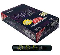 Herb Airtight Tube Pocket Protector with Juicy Jay's BlackBerry Brandy 1.25 Flavored Hemp Rolling Papers 24 Count Box DC Crafts Nation- Happy Face