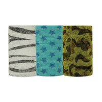 PowerFlex 6 Pack Blue Aqua Stars Print Vet Wrap for Horses