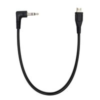 Duttek Micro USB Male to 3-Pole 3.5mm DC Male AUX Audio Jack Cable-0.3m/Black