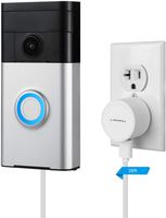 LANMU Power Adapter for Ring Doorbell,26ft Weatherproof outdoor Power Supply Cable for Ring Wi-Fi Enabled Video Doorbell with Charger,UL Certified (White)