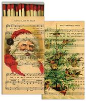 Matches in Holiday Sheet Music Box with Santa