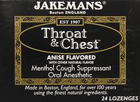 Jakemans Anise Throat & Chest Lozenge Box, 24 Counts