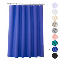 Plastic Shower Curtain, 72" W x 96" H EVA 8G Shower Curtain with Heavy Duty Clear Stones and Grommet Holes, Waterproof Thick Bathroom Plastic Shower Curtains Without Chemical Odor-Blue Purple