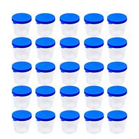 Freebily 25pcs Disposable Transparent Plastic 40ml Urine Specimen Collection Cups Screw-on Cap Containers for STD Screening Drug Pregnancy Testing Clear One Size