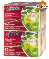 Diamond Greenlight Strike on Box Matches, 32 Count (Pack of 20)