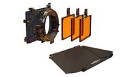 Bright Tangerine Viv 3-Stage Core Matte Box Kit 2, Includes 2 Rotating 4x5.65 Filter Stages, Fixed 4x5.65 Filter Stage, 3X Filter Trays, Carbon Fiber Top Flag, Flag Mounts