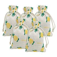 20 Pcs Burlap Bags with Drawstring, 3.9" X 5.3" Wedding Party Gift Bags Jewellery Bags (Pineapple)