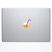 The Decal Guru 2312-MAC-13P-NA Apple Juice with Straw Vinyl Sticker, 13" MacBook Pro (2015 & Older),