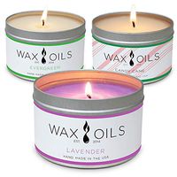 Scented Candles (Lavender, Candy Cane, Evergreen 3-Pack) 8oz
