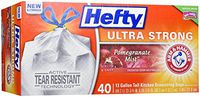 Hefty Ultra Strong Tall Kitchen Drawstring Trash Bag, Pomegranate Mist, 40 Count