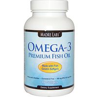 Madre Labs Omega-3 Premium Fish Oil Softgels 100 Ct. with EPA and DHA