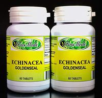 Echinacea Goldenseal. Made in USA - 120 (2x60) Capsules