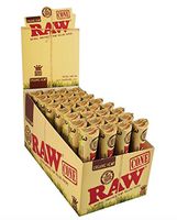 192 Raw Organic Cones Pre-Rolled Rolling Papers (Full Case), Raw Organic Natural Unrefined Cones Rolling Paper 1.25 Size, 32 Pack of 6 Cones + Beamer Smoke Limited Edition Sticker