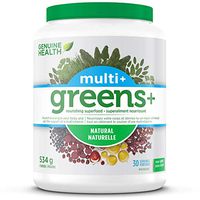 Genuine Health Greens+ Multi+ Green, Superfood Powder With Multivitamins & Minerals, Non GMO, Natural, 534g, 30 Servings